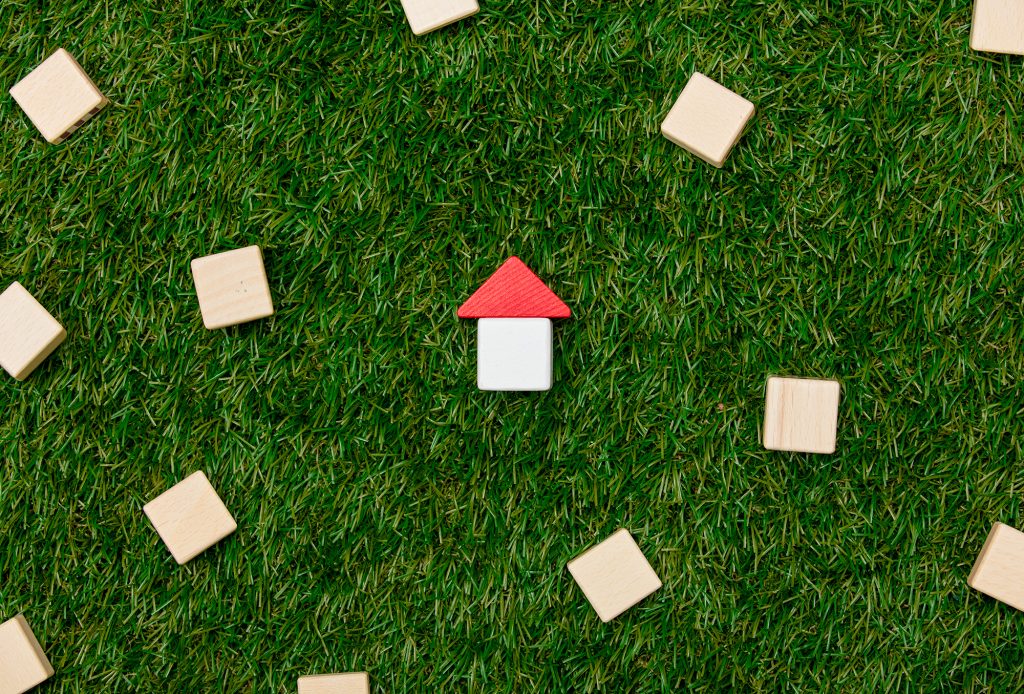 House in grass
